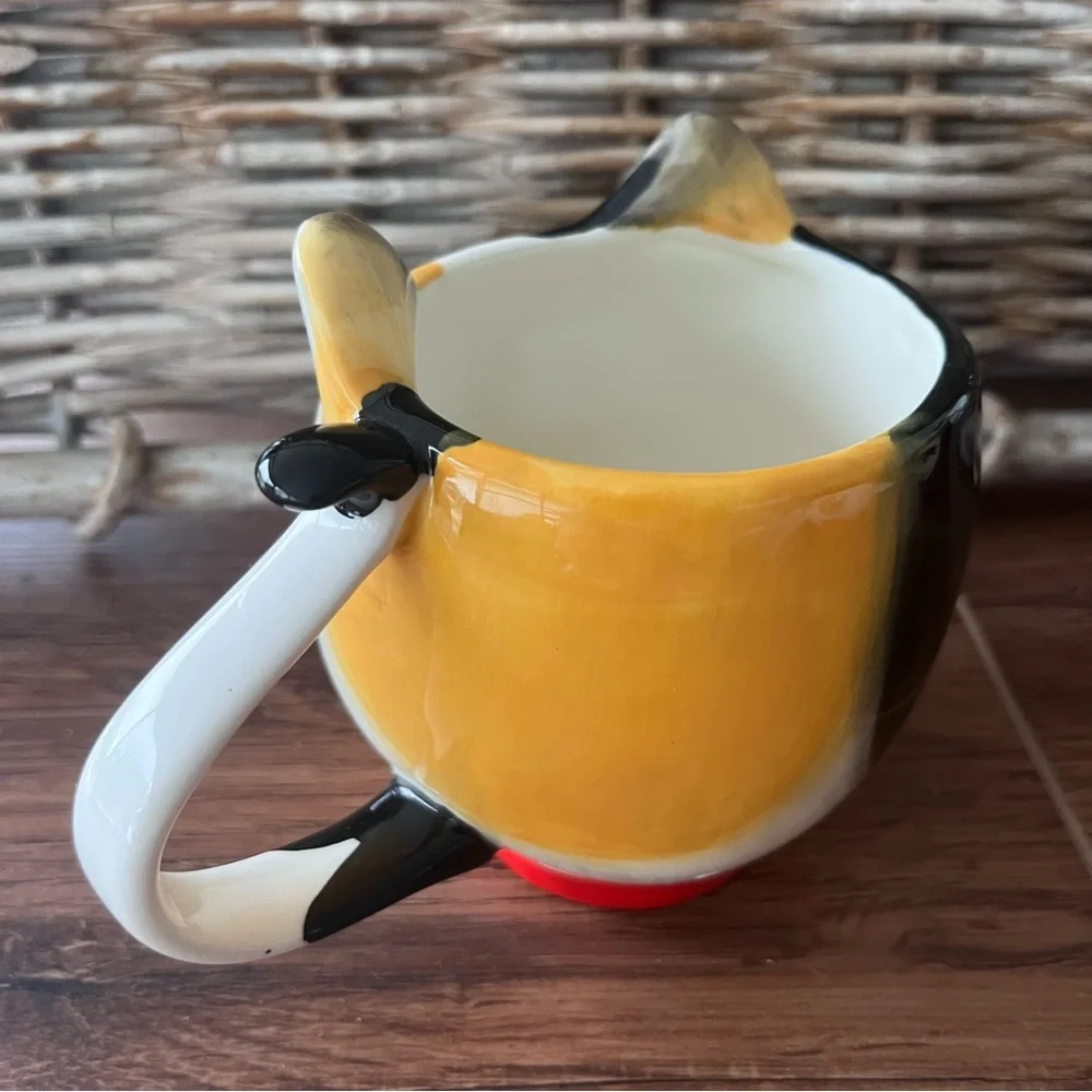 West Elm Calico Cat face coffee/tea ceramic mug